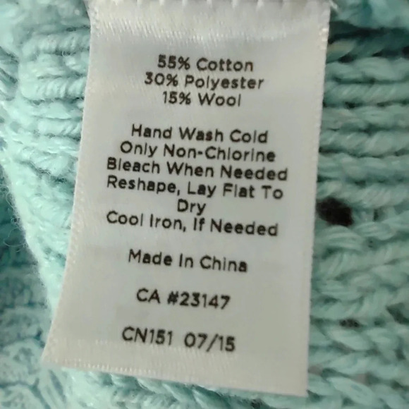 Talbot's Oversized Fisherman Cotton Wool Blend Sweater Womens Small NWT Cozy - Picture 6 of 6